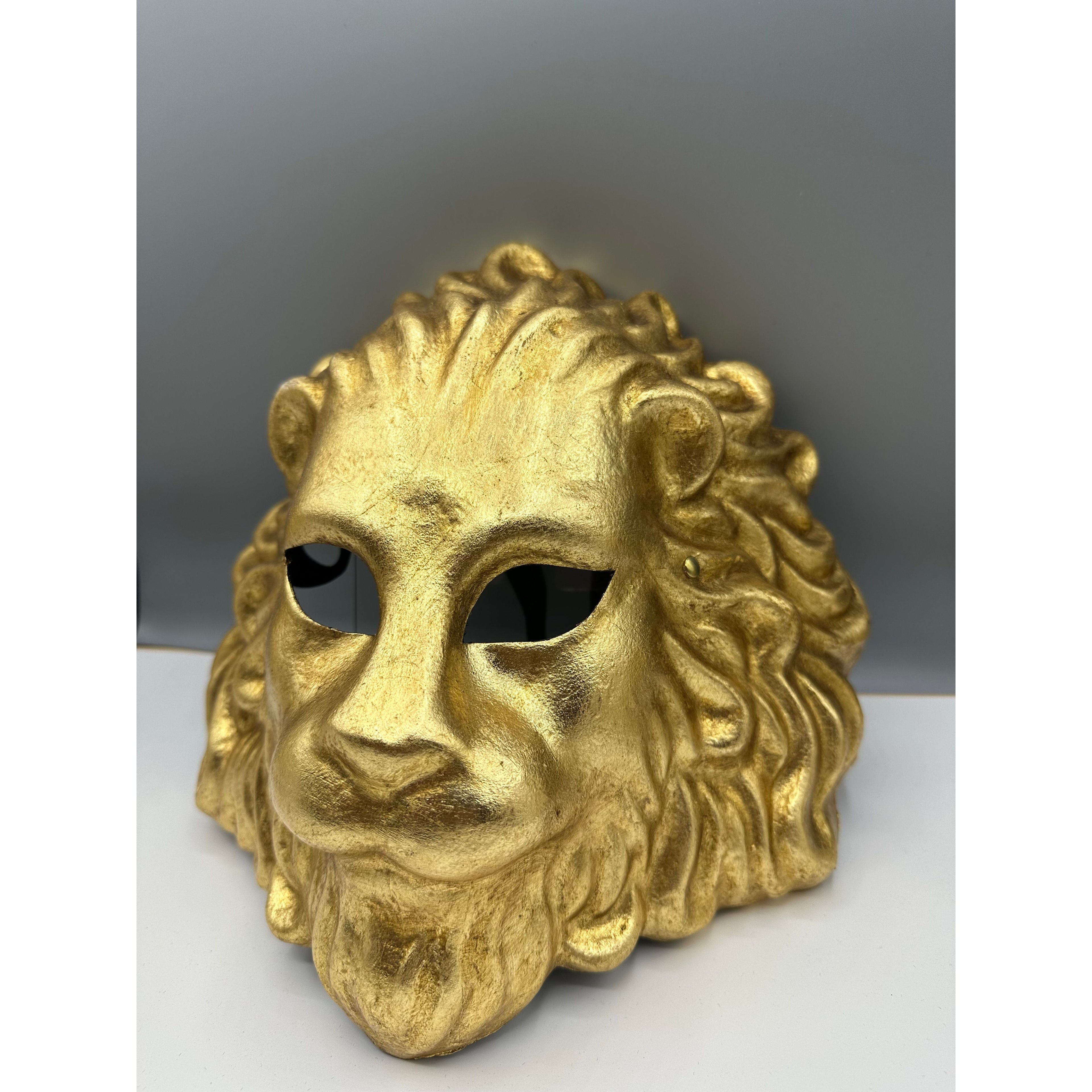 Handmade Venetian Lion Mask – Gold – Luxury Party, Halloween & Home Décor