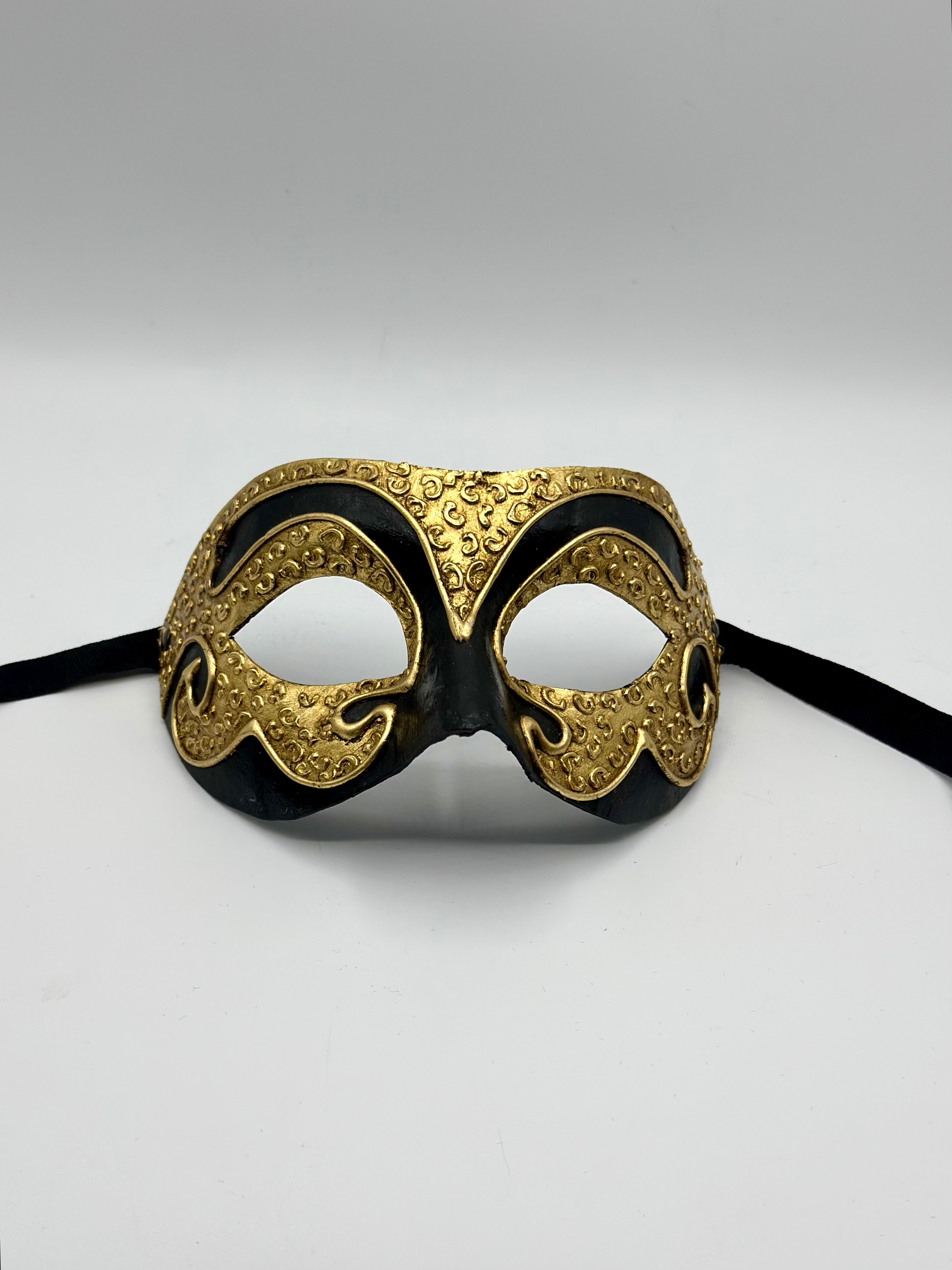 Venetian Couple Mask Set in black and gold - Duo Masks