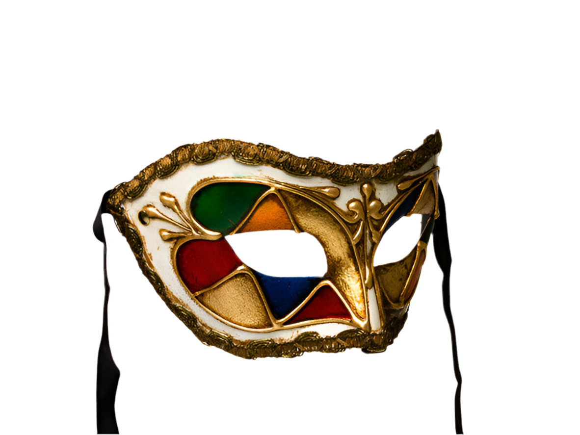 Half mask in multicolor