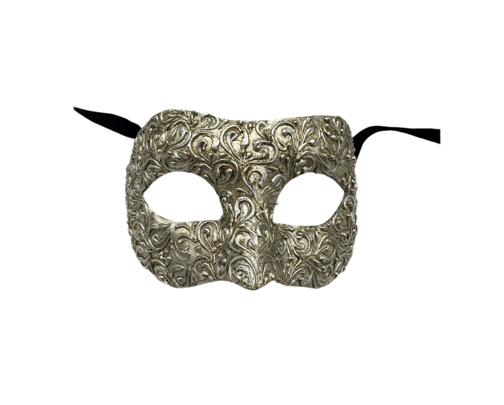 Luxury colombina mask in silver - Masquerade mask
