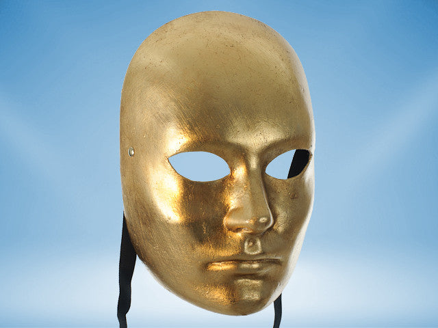 Golden full-face costume mask - Golden mask