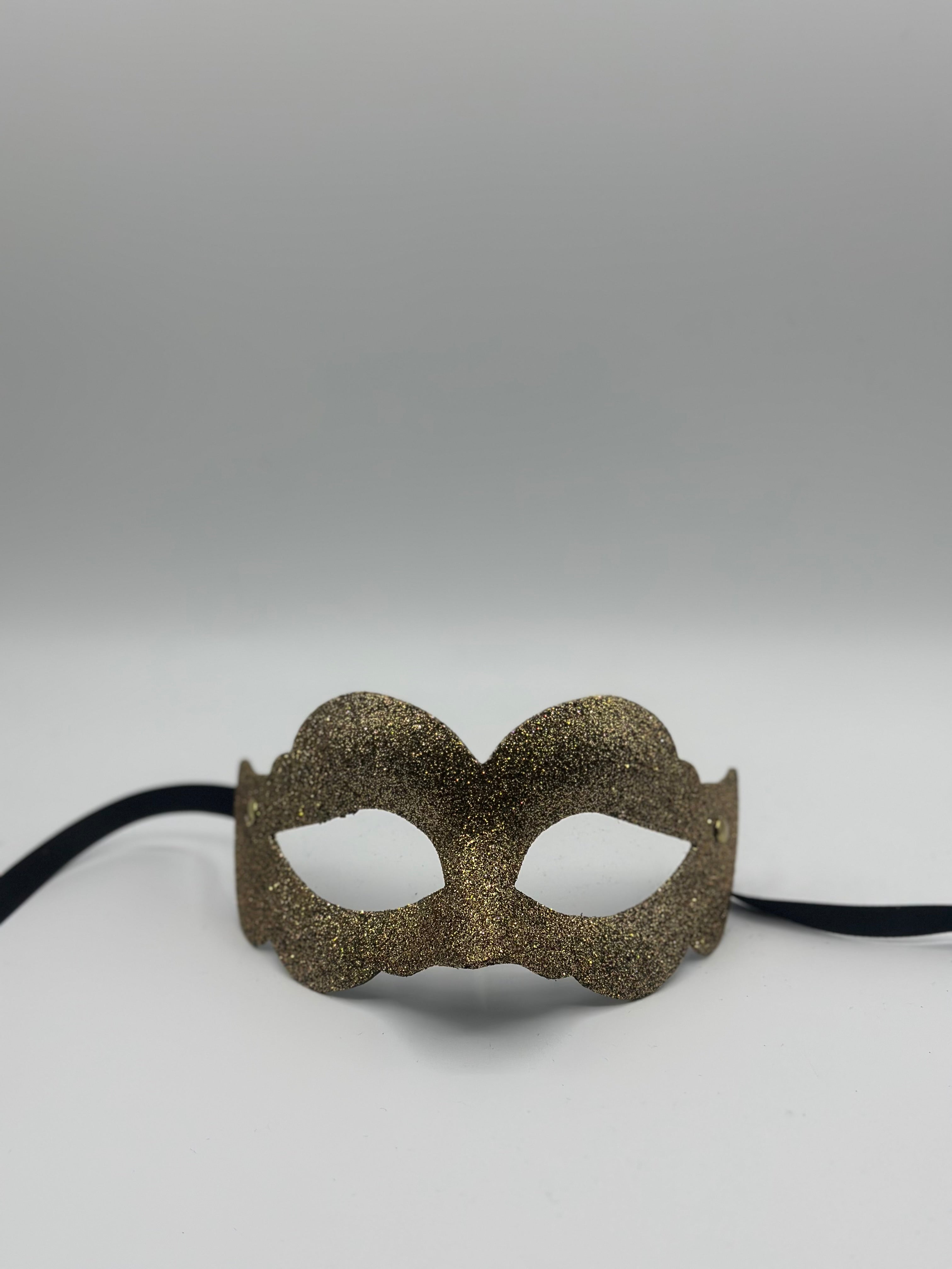 Gold mask glitter - Masquerade mask gold