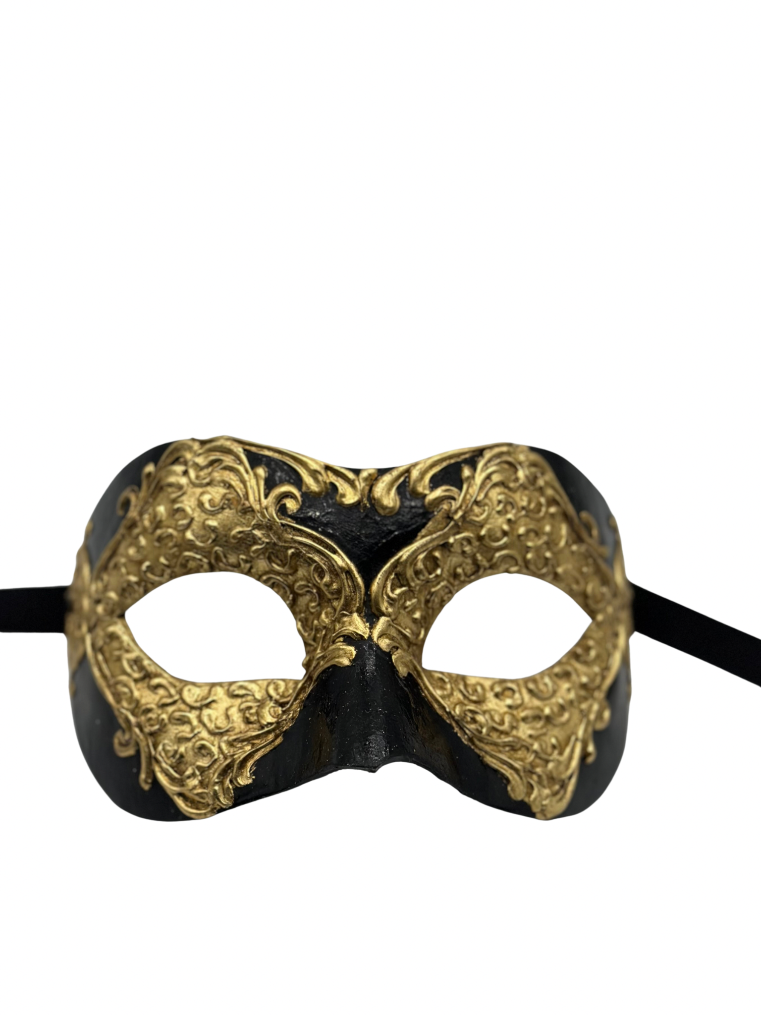 Black and Gold Men’s Masquerade Mask