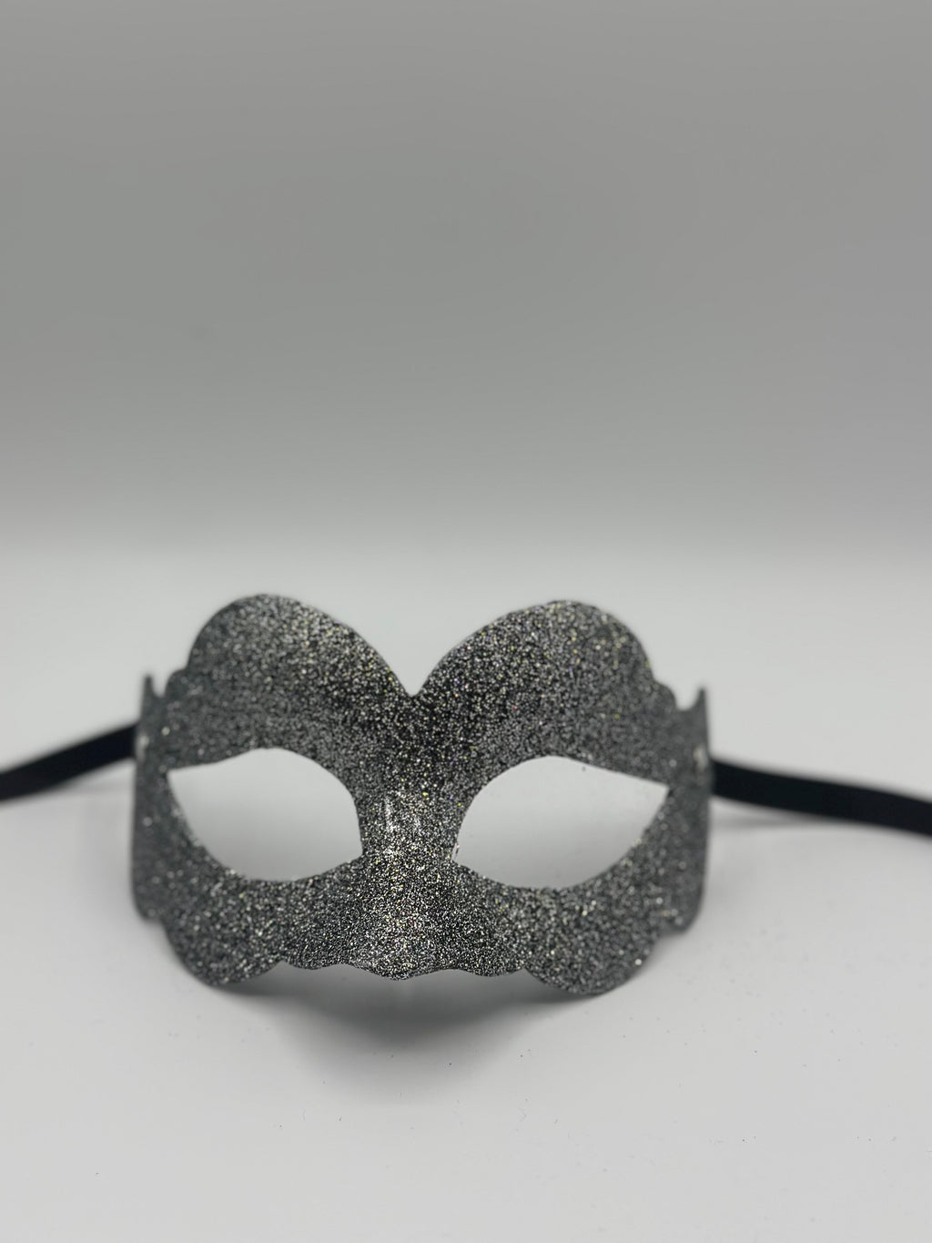 Silver mask glitter - Masquerade mask silver