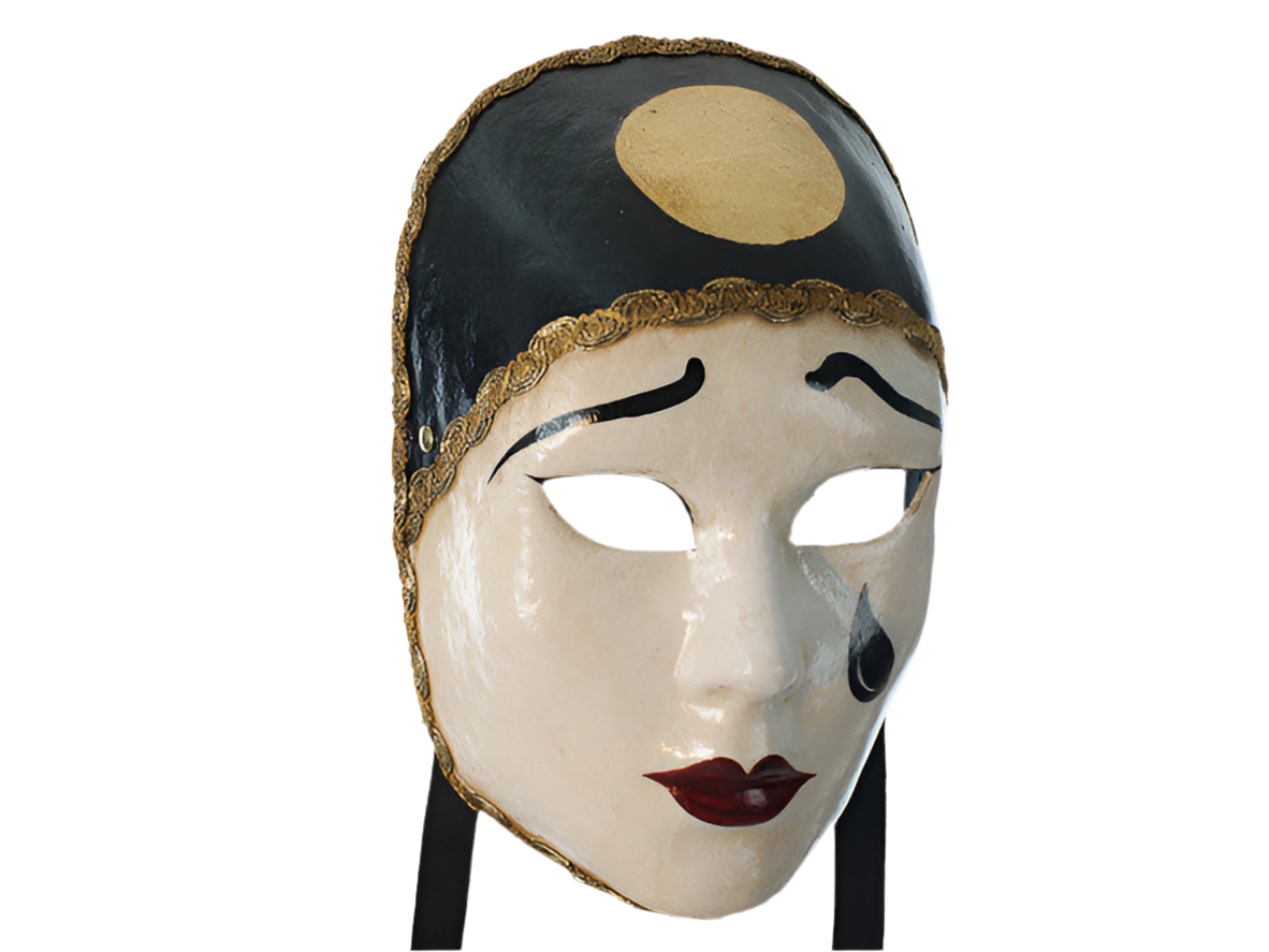 Pierrot mask - Venetian theater mask