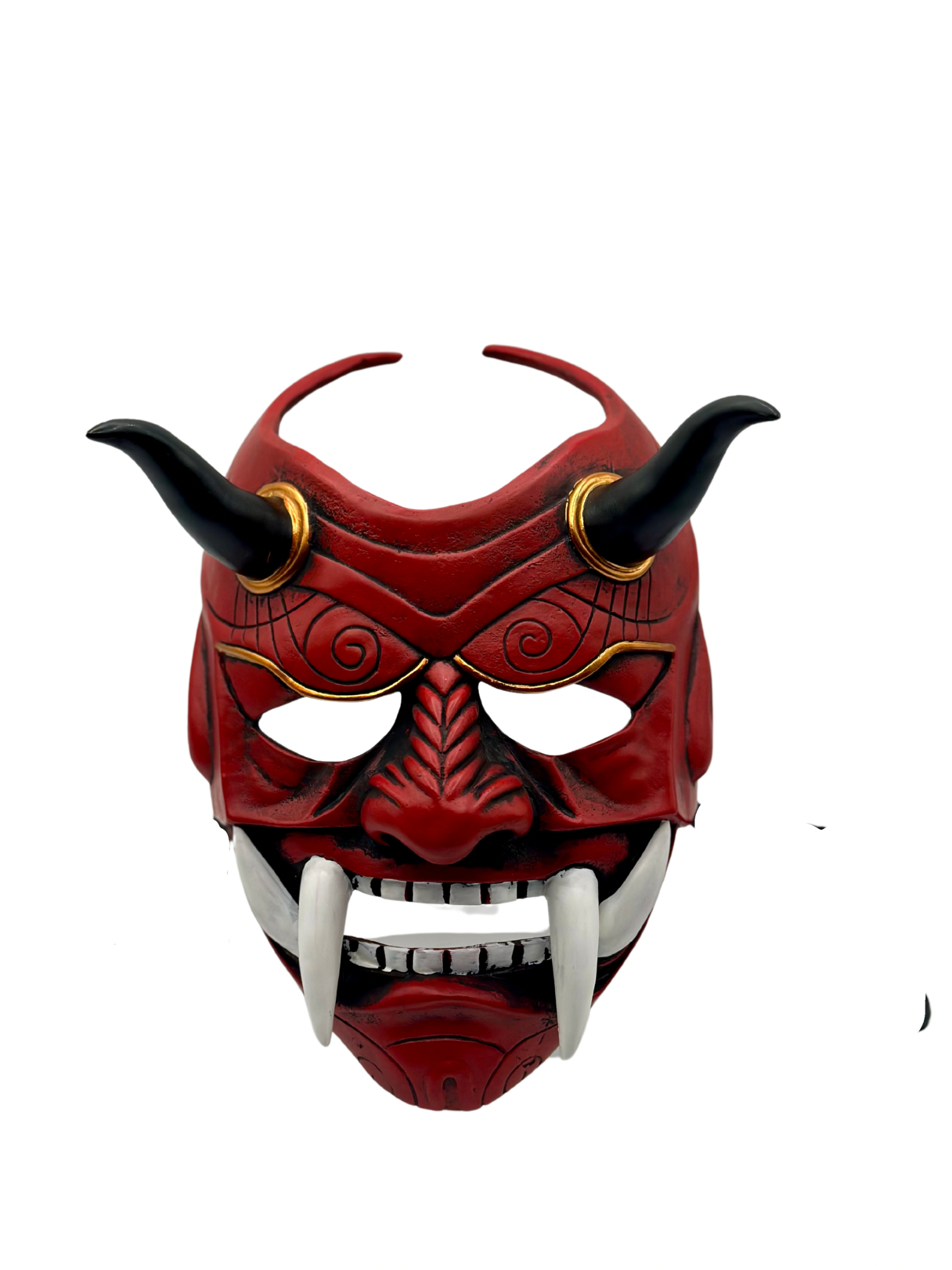Japanese mask red - Japanese Oni mask - Japanese Samurai mask red - Japanese dragon mask