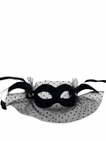 Costume mask in black with voile