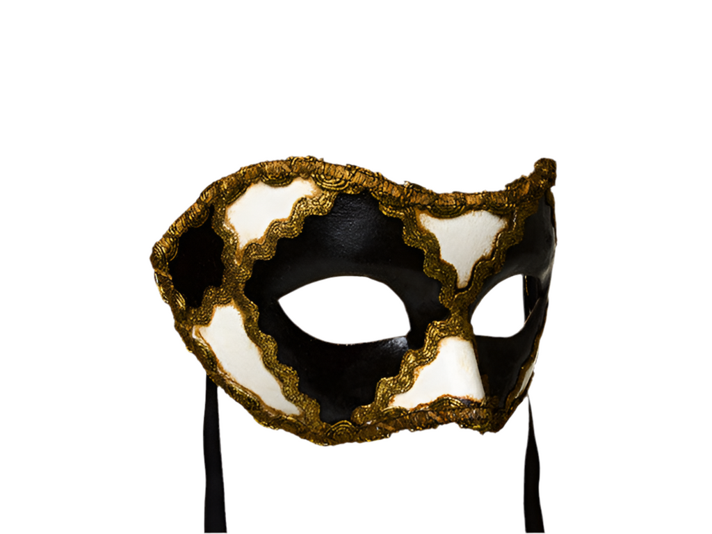 Black and white mask