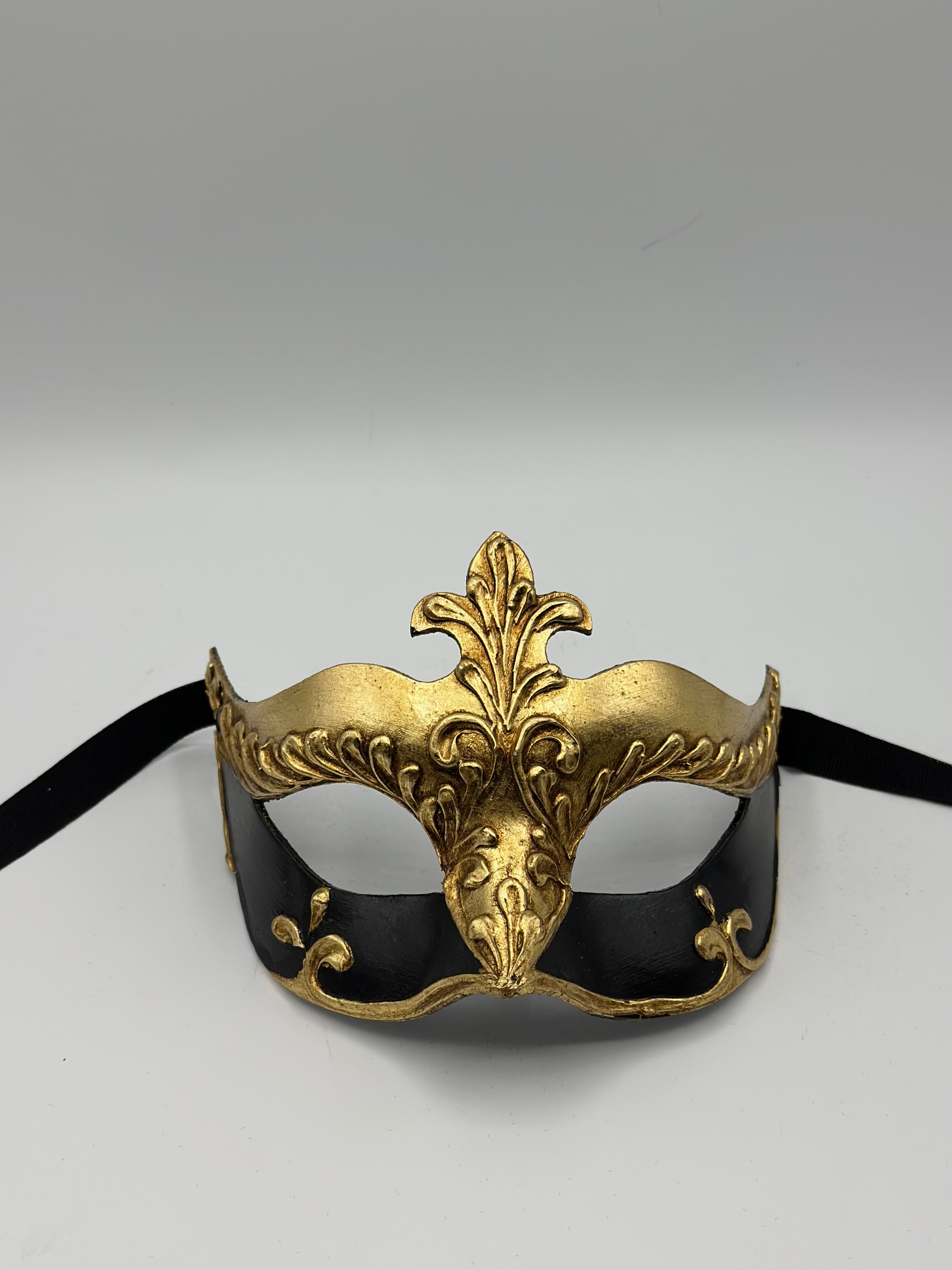 Venetian Couple Mask Baroque Gold & Black