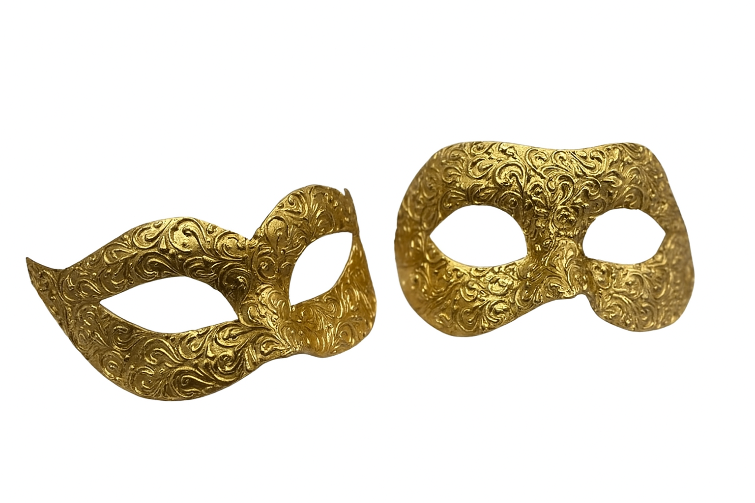 Gold Venetian Couple Mask Set