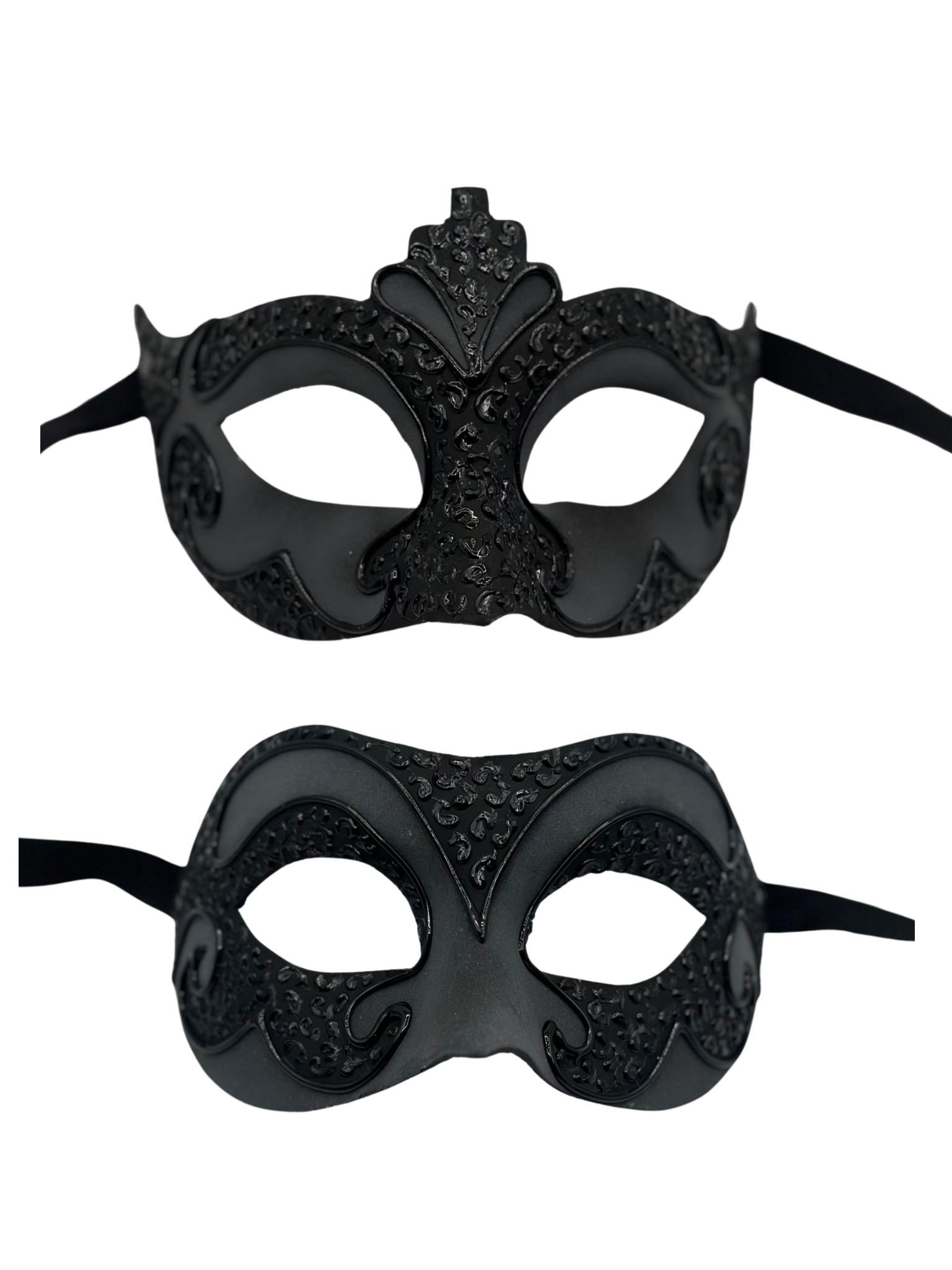Couples Venetian Mask Set – Matte Anthracite & Black design
