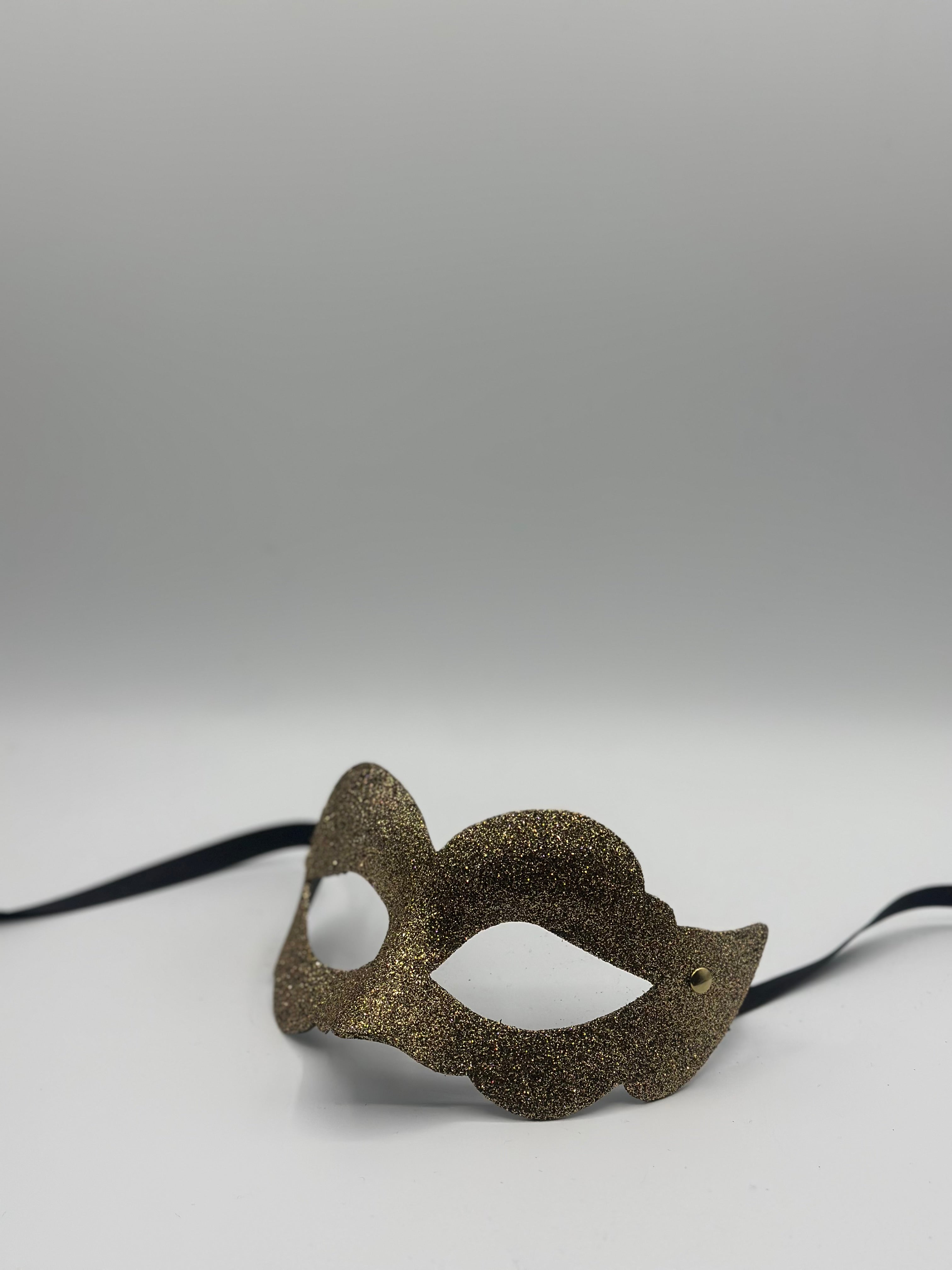 Gold mask glitter - Masquerade mask gold