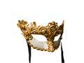 Venetian ball mask for a lady in gold lace