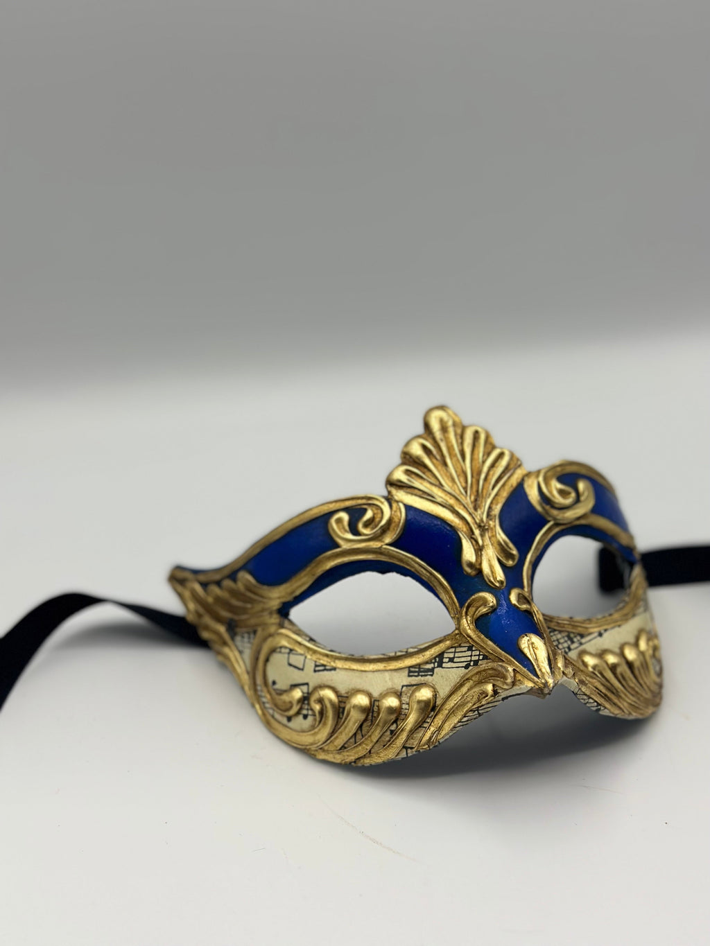 Masked ball mask in blue - Masquerade mask