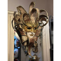 Jester mask in gold velvet