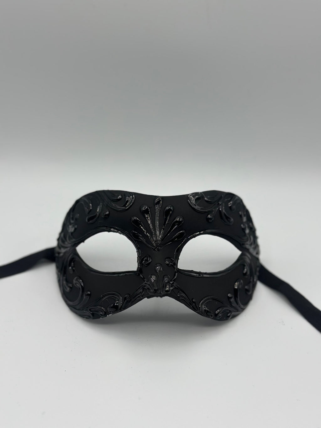 Black Venetian Couple Mask Set – Handcrafted Papier-Mâché Duo Masks for Masquerade & Events