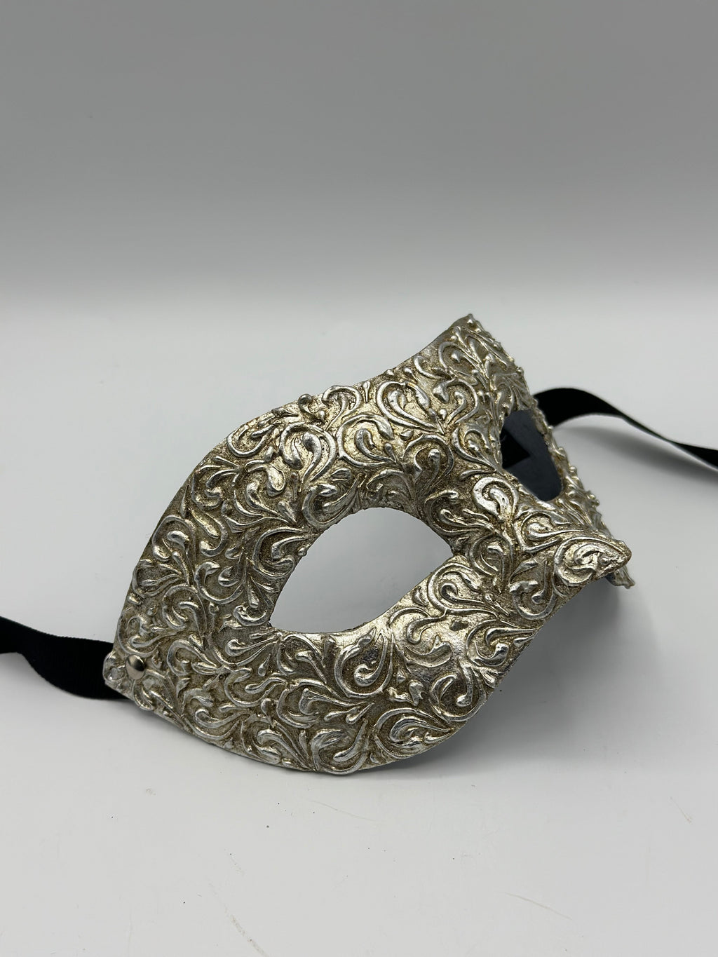 Luxury colombina mask in silver - Masquerade mask