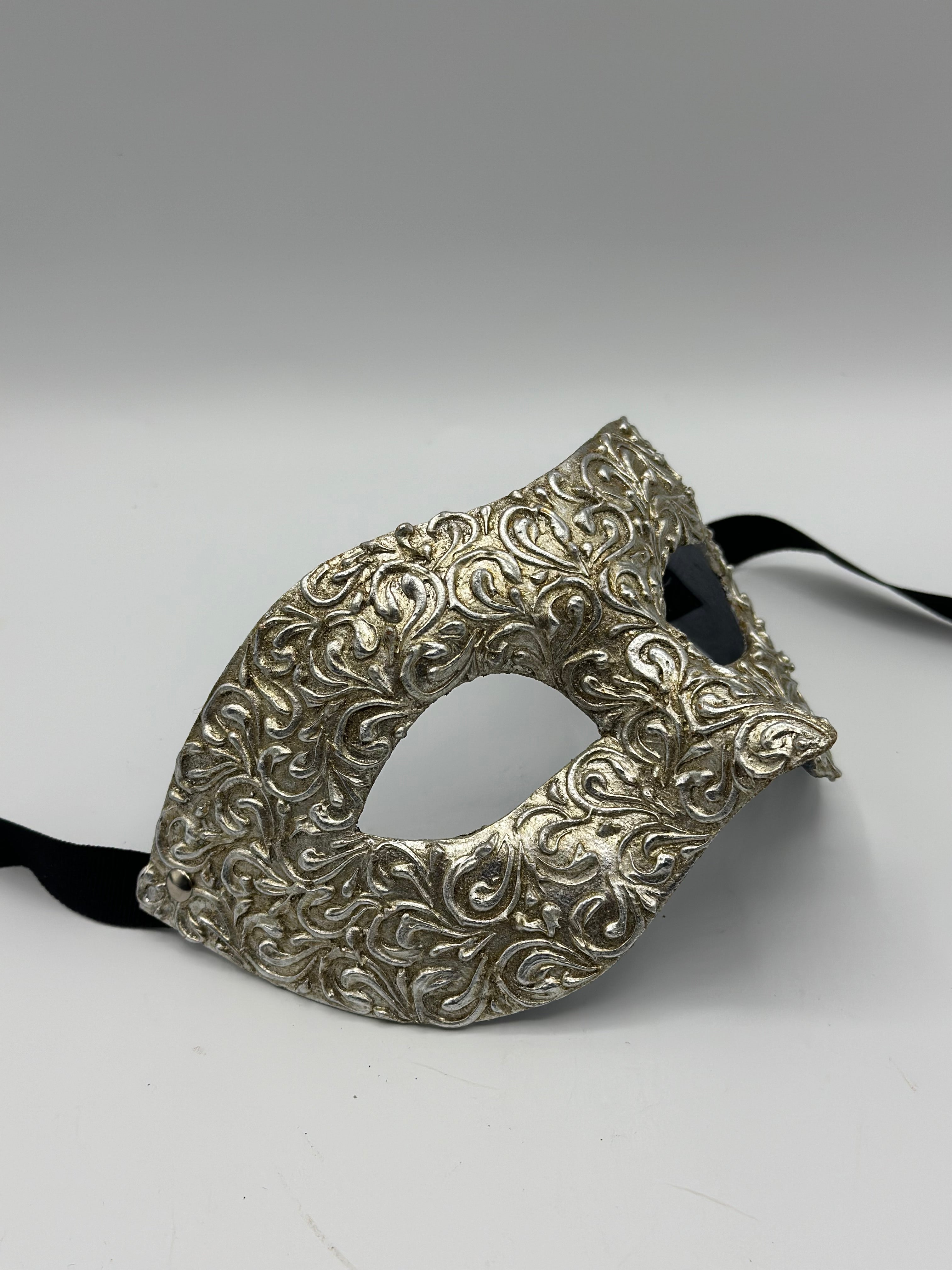 Luxury colombina mask in silver - Masquerade mask
