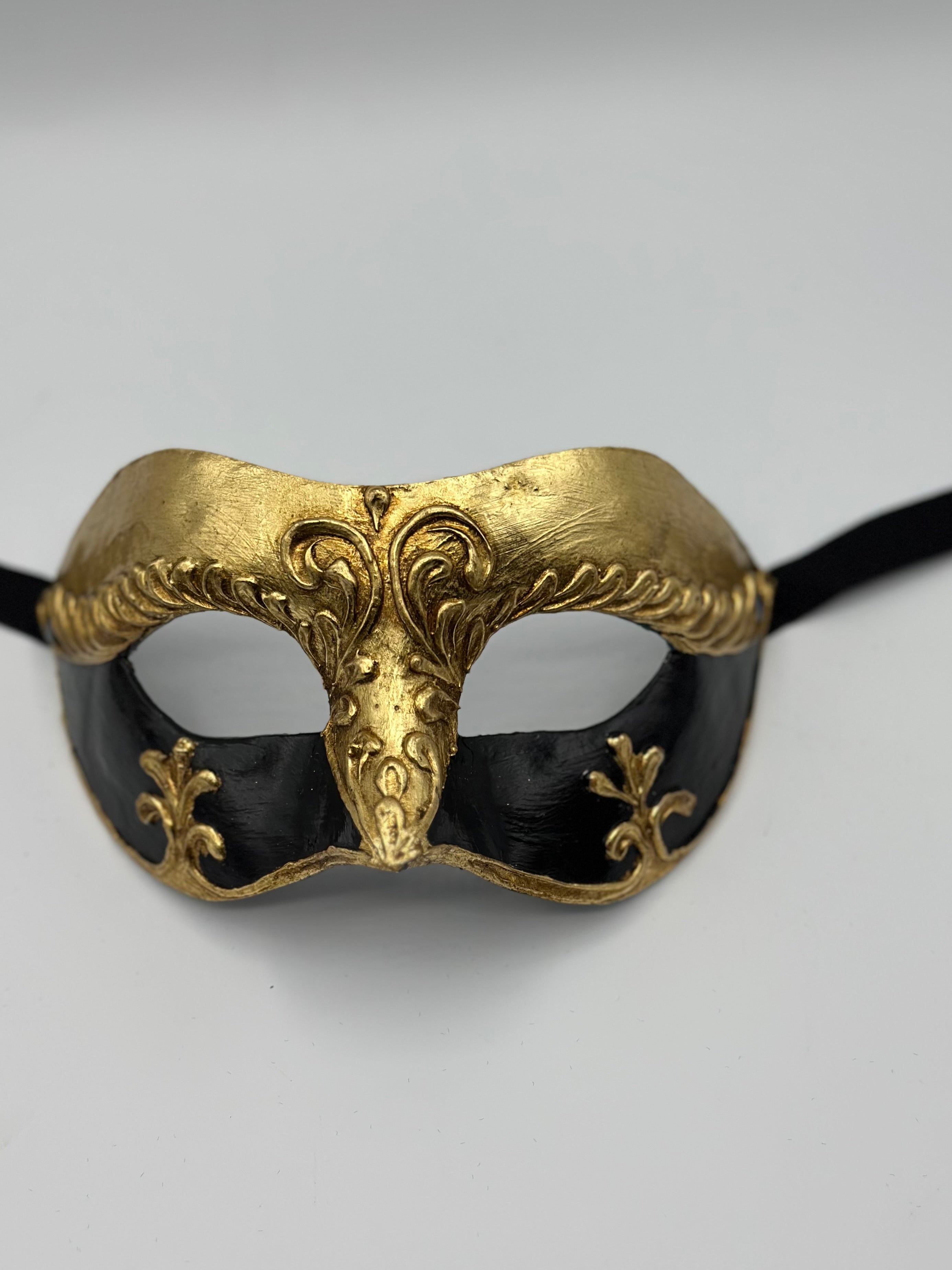 Venetian Couple Mask Baroque Gold & Black