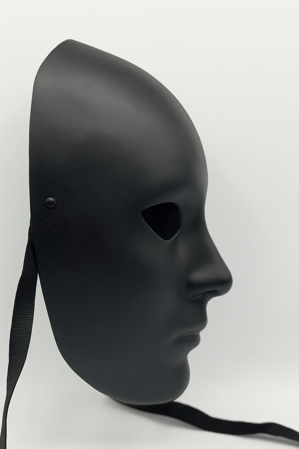 Black full-face mask - Black mask handmade