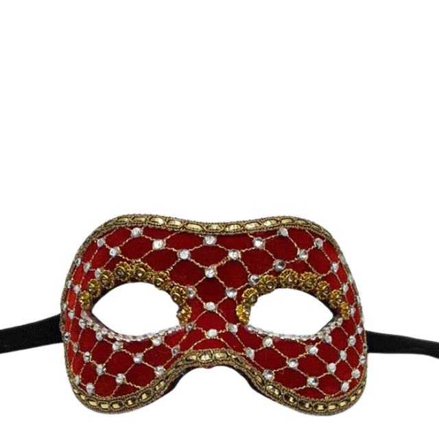 Masquerade ball mask in red