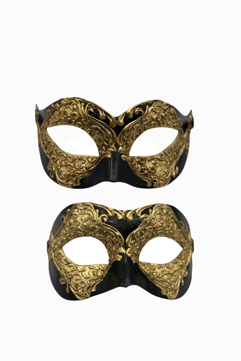 Venetian Couple Mask in Gold and Black