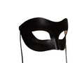 Basic black leather mask - Black mask for men
