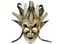 Joker masker in zwart en goud