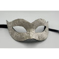 Mask covered with cream velvet. Masquerade mask for woman.