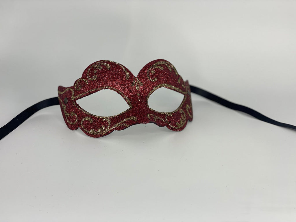 Red glitter mask