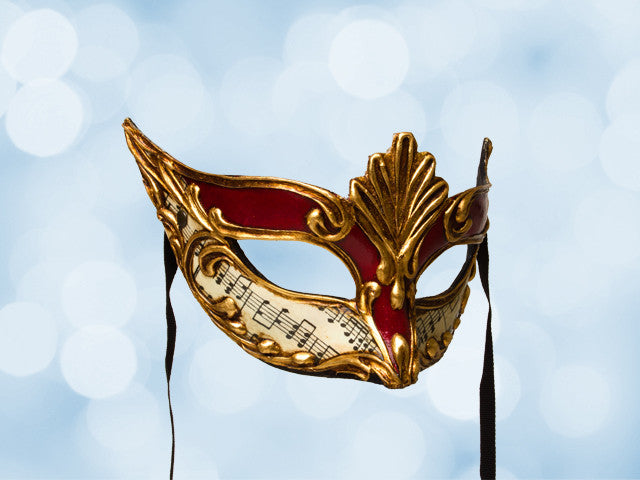 Masked ball mask in red