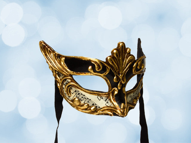 Masked ball mask in black - Masquerade mask